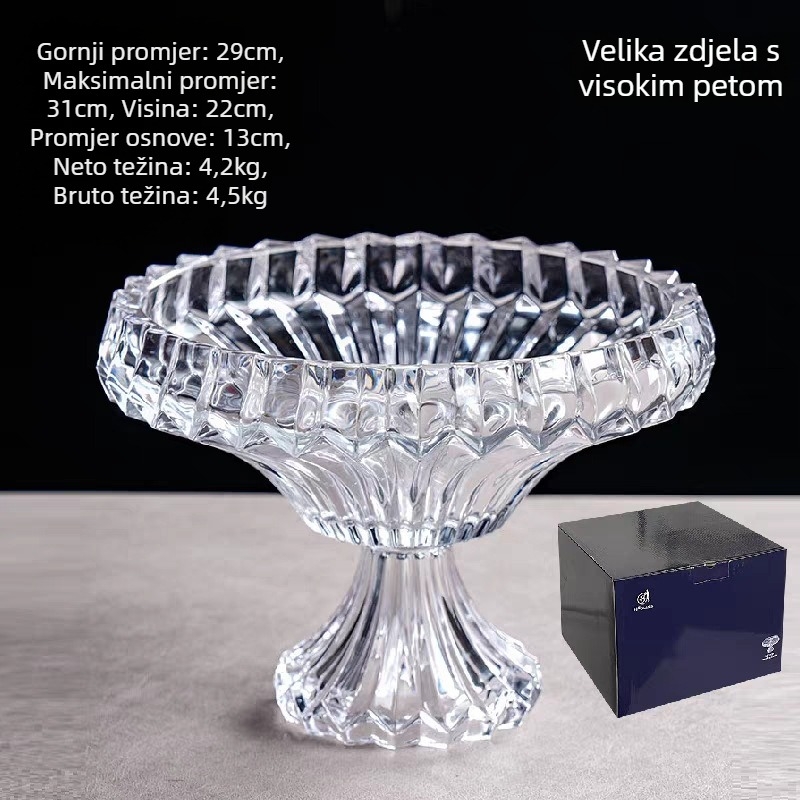 Pladanj za voće, staklo, Xinze, moderan minimalistički stil, prugasti uzorak, proljeće 2013