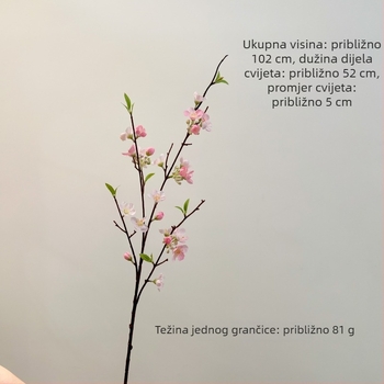 Umjetna jabuka cvijet od satena – dekorativni komad za dnevni boravak, TV ormarić i blagovaonicu; Izrada: stiliziranje, reljef, kostni efekt; Vrsta: 3283093; Namjena: vjenčanje, kućna dekoracija, rekviziti za fotografiranje