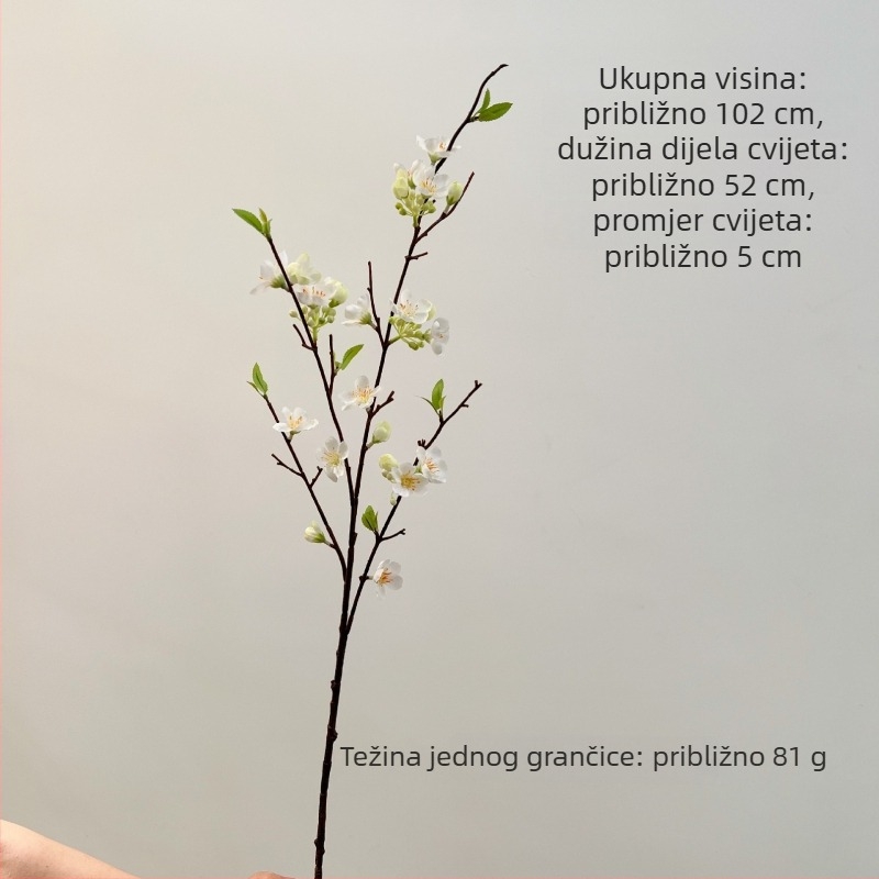 Umjetna jabuka cvijet od satena – dekorativni komad za dnevni boravak, TV ormarić i blagovaonicu; Izrada: stiliziranje, reljef, kostni efekt; Vrsta: 3283093; Namjena: vjenčanje, kućna dekoracija, rekviziti za fotografiranje