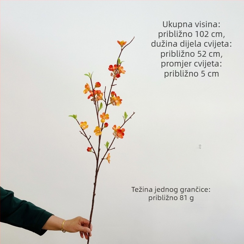 Umjetna jabuka cvijet od satena – dekorativni komad za dnevni boravak, TV ormarić i blagovaonicu; Izrada: stiliziranje, reljef, kostni efekt; Vrsta: 3283093; Namjena: vjenčanje, kućna dekoracija, rekviziti za fotografiranje