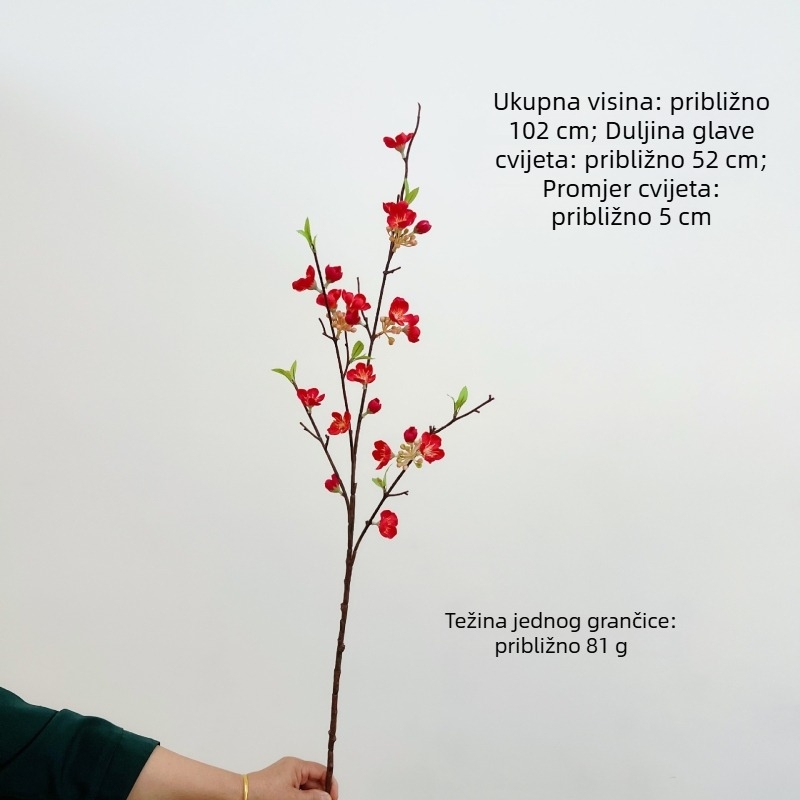 Umjetna jabuka cvijet od satena – dekorativni komad za dnevni boravak, TV ormarić i blagovaonicu; Izrada: stiliziranje, reljef, kostni efekt; Vrsta: 3283093; Namjena: vjenčanje, kućna dekoracija, rekviziti za fotografiranje