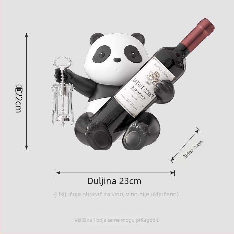 Panda stalk za vino i set ormara za dnevni boravak: sintetička smola, moderan minimalistički stil, ručna izrada, bez obrade ili prilagodbe