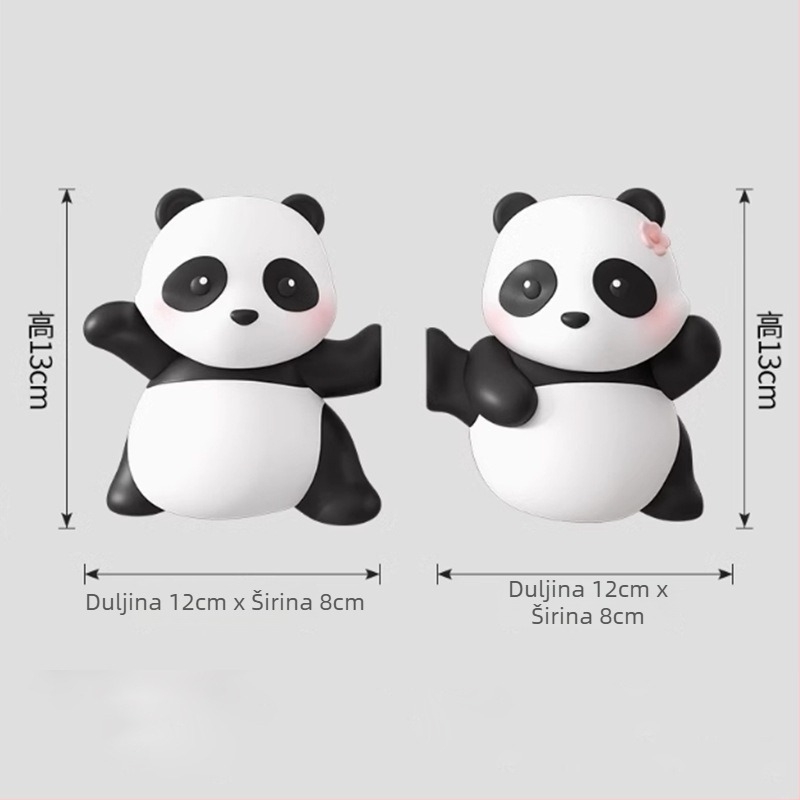 Panda stalk za vino i set ormara za dnevni boravak: sintetička smola, moderan minimalistički stil, ručna izrada, bez obrade ili prilagodbe