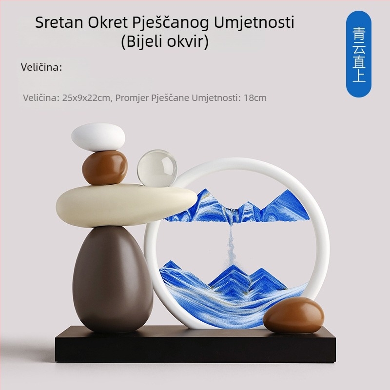 Keramički ukras s pijeskom, u stilu Novog kineskog, idealan poklon za rođendan ili useljenje