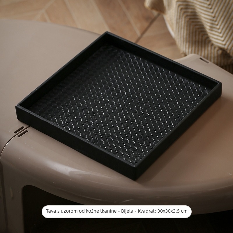 Drveni četvrtasti pladanj za dnevni boravak za pohranu i izlaganje; stil laganog luksuza; prilagodljiv; kartonsko pakiranje; druga vrsta obrade