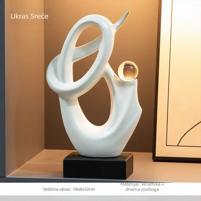 Keramička ukrasna figurica za ormar za vino, ručna izrada, jednostavan i moderan stil, Music World