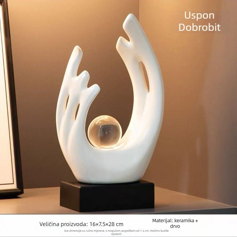 Keramička ukrasna figurica za ormar za vino, ručna izrada, jednostavan i moderan stil, Music World