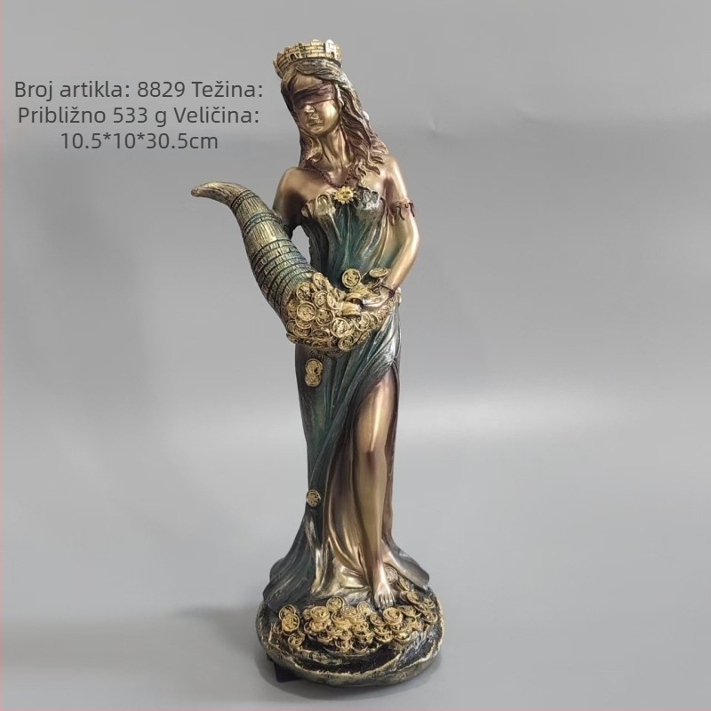 Figura boginje bogatstva – metalna figura, kartonska ambalaža, kategorija: osoba, nije poklon