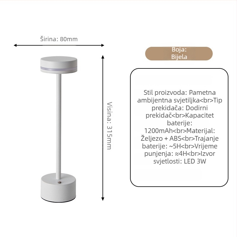 Lampa u obliku I, metalni nosač, moderni minimalistički dizajn, model JK-TD51, napon ≤36V, noćna svjetiljka, ambijentalno svjetlo, zaštita očiju