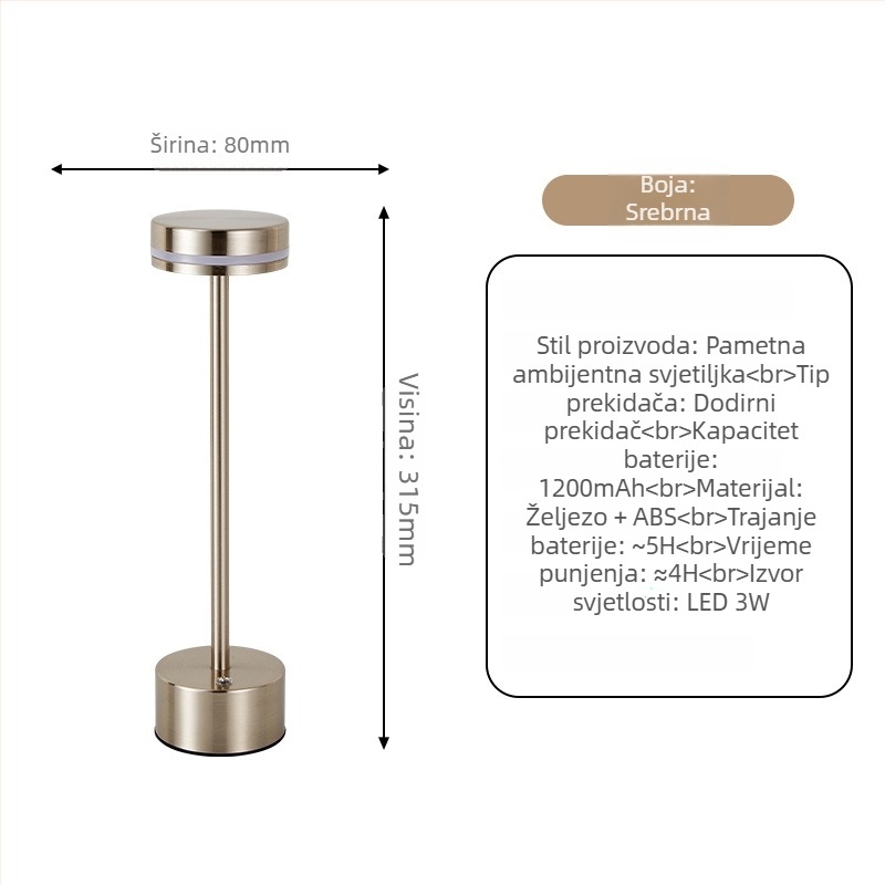 Lampa u obliku I, metalni nosač, moderni minimalistički dizajn, model JK-TD51, napon ≤36V, noćna svjetiljka, ambijentalno svjetlo, zaštita očiju