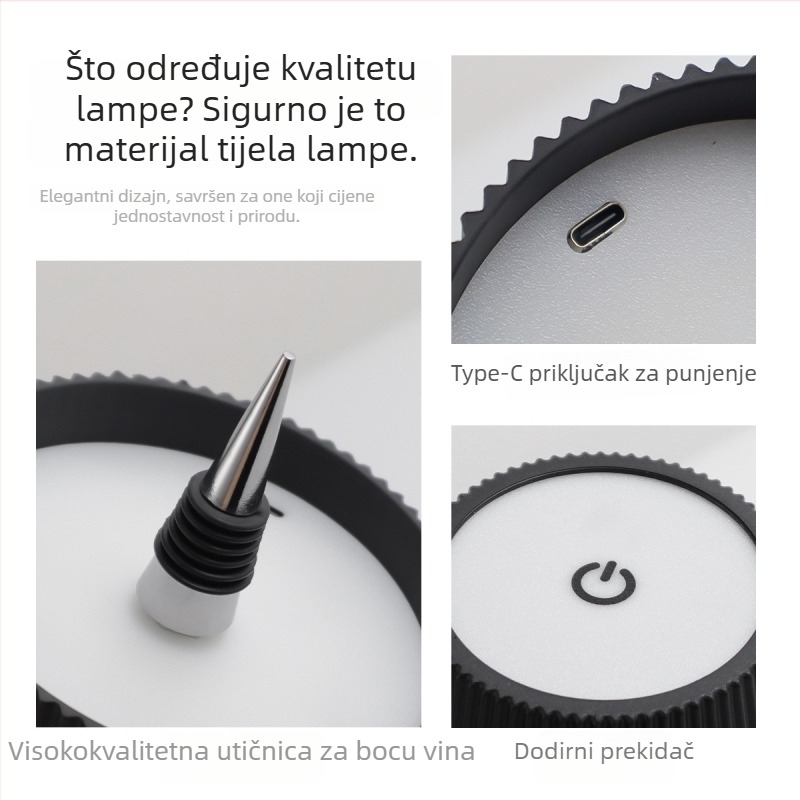 LED prugasta ambijentalna stolna svjetiljka — 220V, plastični držač lampe, model BZTD-202, CE certifikat