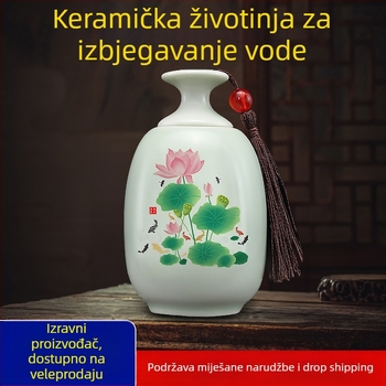 Jufudi porculanska vaza s motivom lotosa-karasa, kineski stil