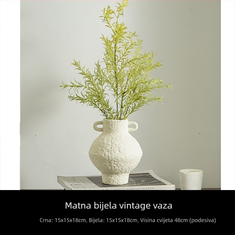 Keramička vaza za cvijeće – wabi-sabi stil, glazirana keramika, elegantan ukras za hodnik i dnevni boravak