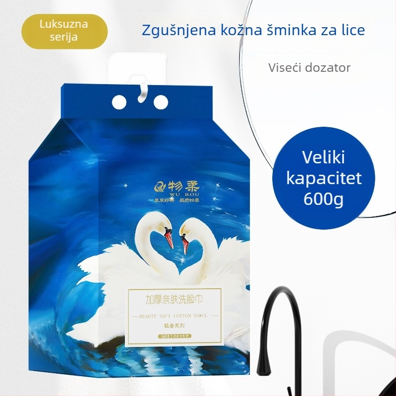 Jednokratna krpa za čišćenje lica, 100% pamuk, 600 g, perljasti uzorak, debeli, za majku i dijete, tiskarski proces