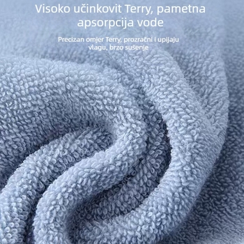 Jacquard pamučni ručnik za lice, uzorak pšeničnih klasova, 50–80 g, 14 vlakana