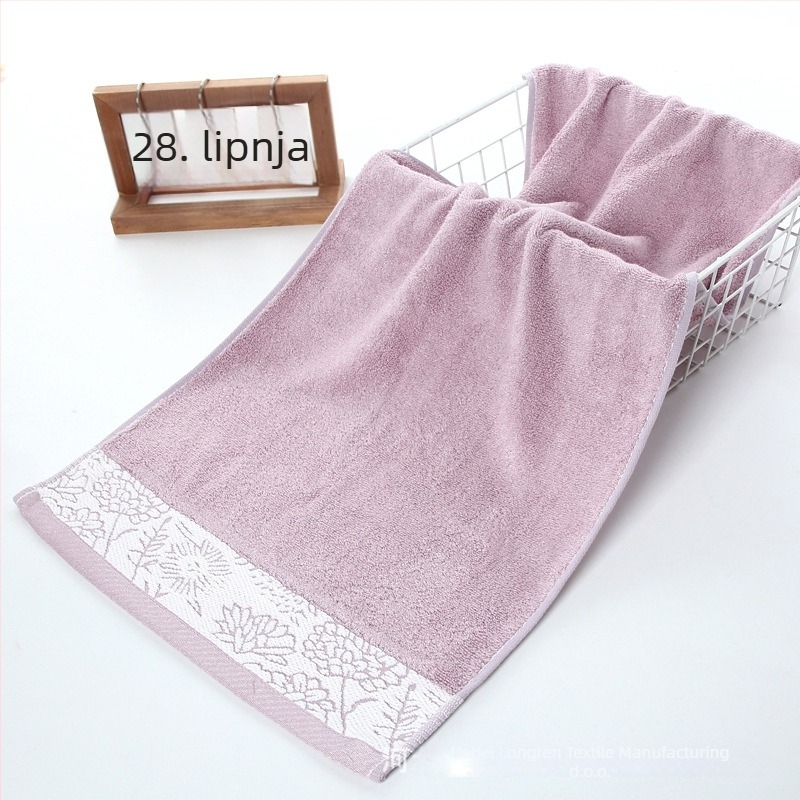 Long Ren Ručnik za lice od bambusovih vlakana, gustijom teksturom, 120–140 g, 32 vlakna, bez dlačica, prilagodljivo obrađivanje