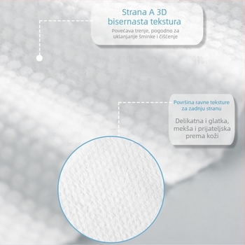 Rosman jednokratne maramice za lice, debeli, dvostruka upotreba za suho i mokro čišćenje, pamučne