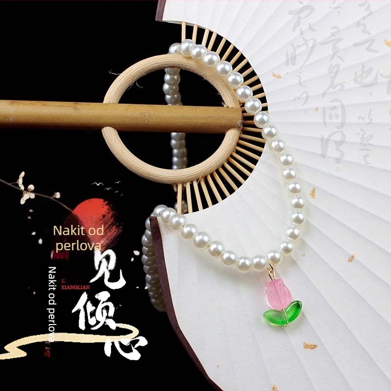 Dječja traka za kosu s voćnim uzorkom, narodni stil, materijal staklo s glazurom, Princess serija, proizvodni broj T2