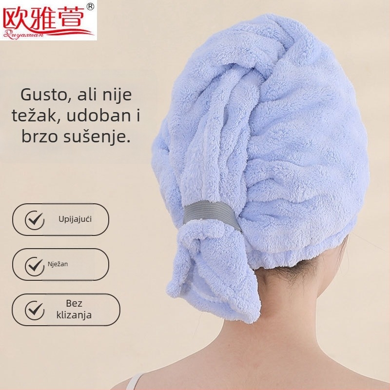 Šal za sušenje kose od koralnog flisa; Materijal: koralni flis; Težina: 100–119 g; Šivanje: obšivanje; Prilagodba dostupna