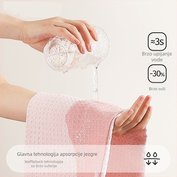 Šal za sušenje kose s vafl teksturom, super upija, brzo sušenje, za odrasle; Marke: Wanyu; Materijal: poliester; Broj proizvoda: Waffle Drying Hair Cap; Pređa: 60 Count; Težina: preko 200 g