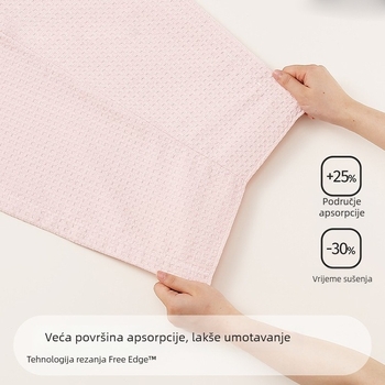 Šal za sušenje kose s vafl teksturom, super upija, brzo sušenje, za odrasle; Marke: Wanyu; Materijal: poliester; Broj proizvoda: Waffle Drying Hair Cap; Pređa: 60 Count; Težina: preko 200 g