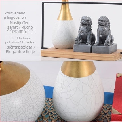 Keramička vaza za cvijeće s malim otvorom, dekorativni predmet, Jade slip marka, stil lagani luksuz