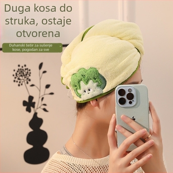 Koli kapa za kosu od koralnog pliša s izvezenim motivom, 150D, 80–99 g
