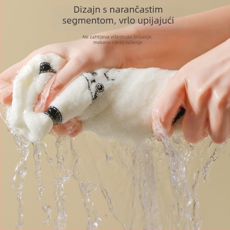Kapa za sušenje kose, koralni pliš, pređa 150D, težina 100-119 g, obrada: šivanje, izrezani baršun
