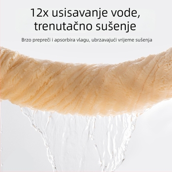 Kapa za sušenje kose – debla, upija i brzo suši, turbán-stil jednokomponentna tuš kapa, koralni fleece, 100–119 g, 150D vlakno