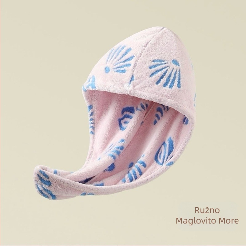 Šešir za sušenje kose s koralnim fleeceom, 150D, Jacquard, 80–99 g