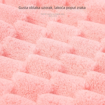 Šešir za sušenje kose – koralni fleece, dvostruki sloj, 150D, 80-99 g, za žene