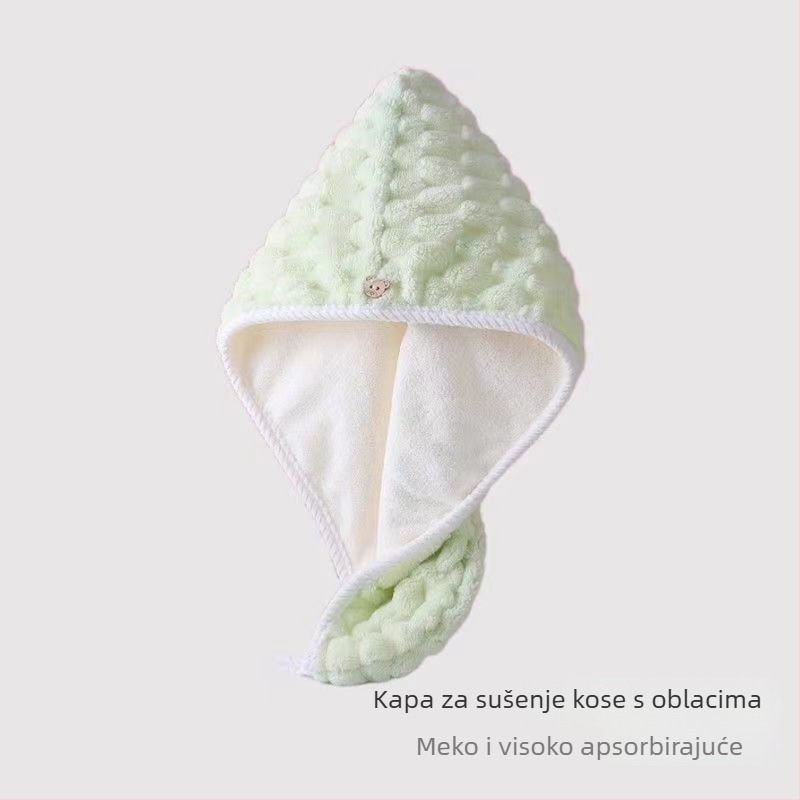 Kapa za sušenje kose, dvostruki sloj, brzo sušenje, koralni flis, 150D, model 2001