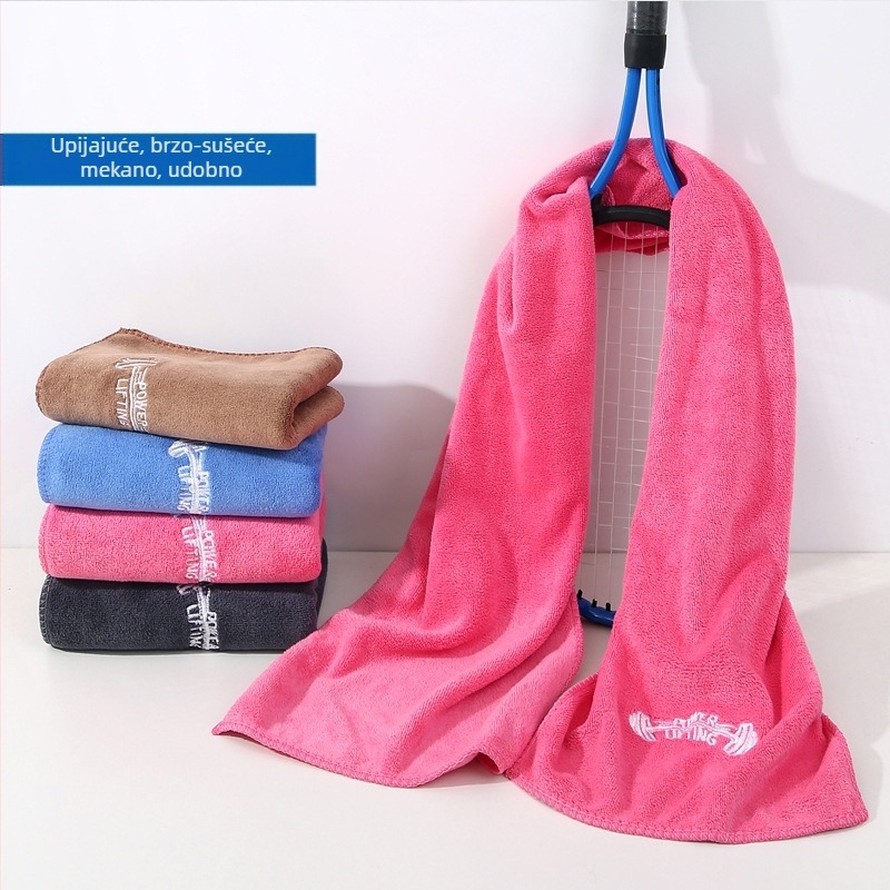 Sportski ručnik od mikrovlakana s brzim sušenjem, ušivenim logotipom, prilagodljiv, težina 105 g