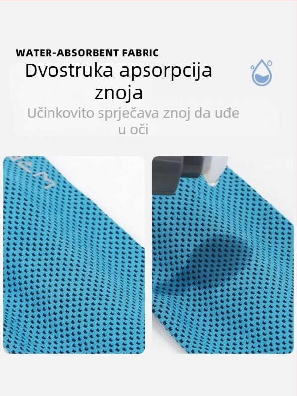 WRELS Ljetni osvježavajući sportski čelenka za glavu za muškarce i žene, upijajuća znojna traka za glavu, antiperspirantna traka za trčanje i košarku