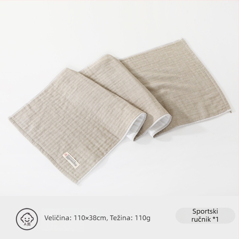 Pamučni ručnik za sport i dom, mekan, tanak, brzo suši, 100–120 g