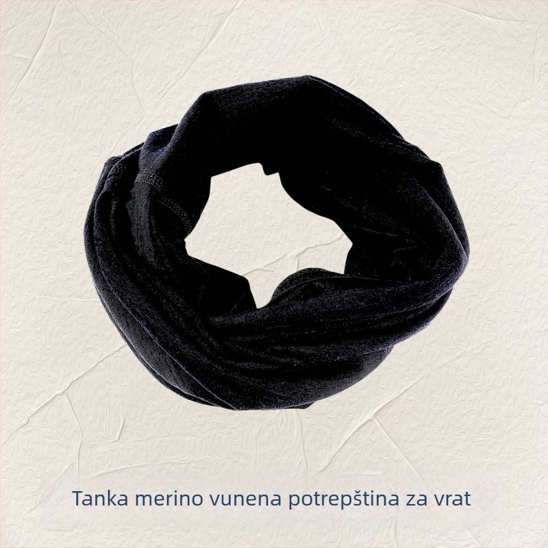 Merino vuneni šal za vrat i vanjska kapa za vožnju biciklom, vjetrootpornost, upija znoj, svestrani tubus šal