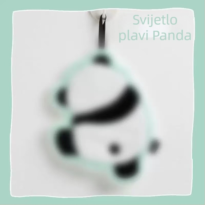 Panda ručnik za ruke za dječju kupaonicu, koralni fleece, 120D, 30–50 g, izvezen, šivan, obična tkanina