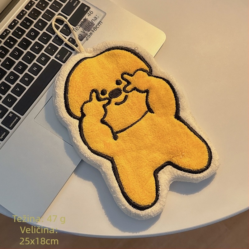 Ručnik za ruke za kuhinju i kupaonu, slatkog dizajna crtića, upijajući i debeli kvadratni ručnik, materijal: velur; Težina: 80–100 g; Marka: Lemon Book; Proizvodnja: Drugo; Tip: Ručnik za ruke