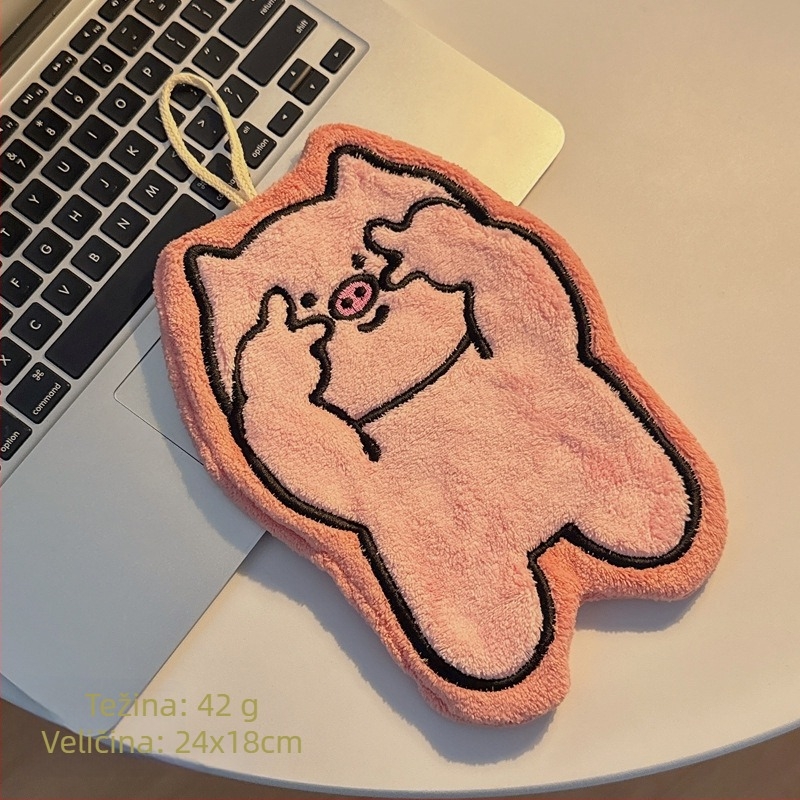 Ručnik za ruke za kuhinju i kupaonu, slatkog dizajna crtića, upijajući i debeli kvadratni ručnik, materijal: velur; Težina: 80–100 g; Marka: Lemon Book; Proizvodnja: Drugo; Tip: Ručnik za ruke