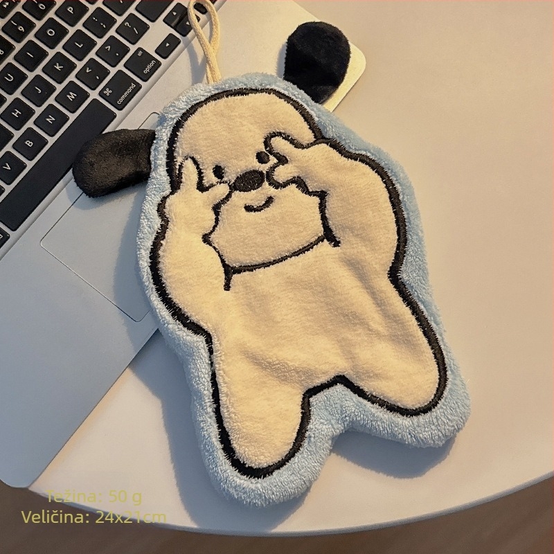 Ručnik za ruke za kuhinju i kupaonu, slatkog dizajna crtića, upijajući i debeli kvadratni ručnik, materijal: velur; Težina: 80–100 g; Marka: Lemon Book; Proizvodnja: Drugo; Tip: Ručnik za ruke