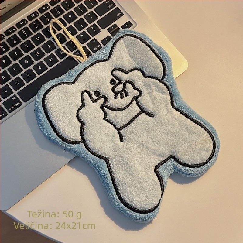 Ručnik za ruke za kuhinju i kupaonu, slatkog dizajna crtića, upijajući i debeli kvadratni ručnik, materijal: velur; Težina: 80–100 g; Marka: Lemon Book; Proizvodnja: Drugo; Tip: Ručnik za ruke