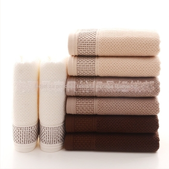Pamučni ručnik za tijelo i ručnik za lice, Jacquard tkanina, 32s pređa, 100–120 g/m², 95% pamuk, prilagodljivo