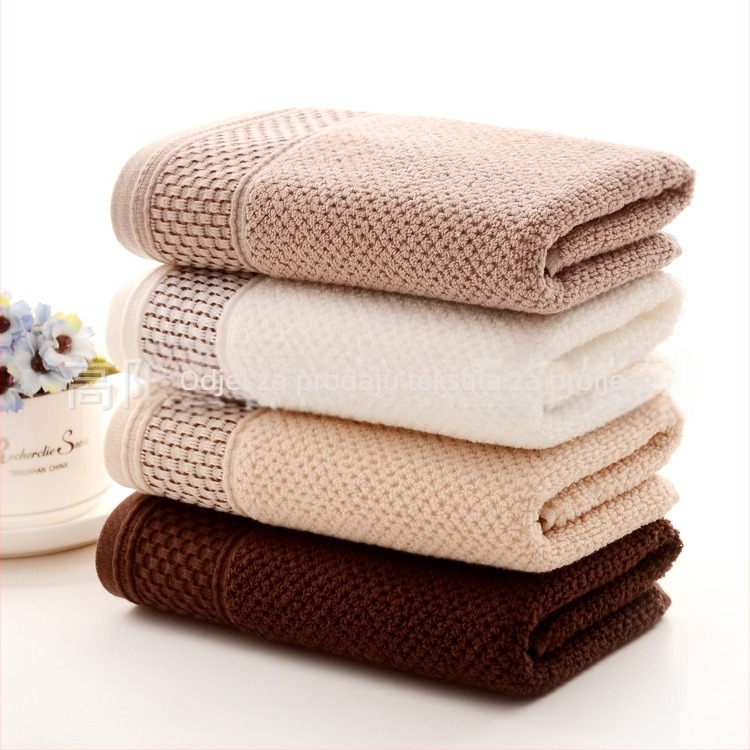 Pamučni ručnik za tijelo i ručnik za lice, Jacquard tkanina, 32s pređa, 100–120 g/m², 95% pamuk, prilagodljivo