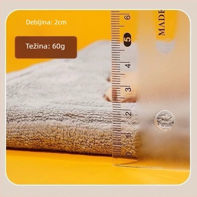 Dječji ručnik za ruke s likom kapibare, za vješanje, koralni flis, 150D, vez, težina 30-50 g