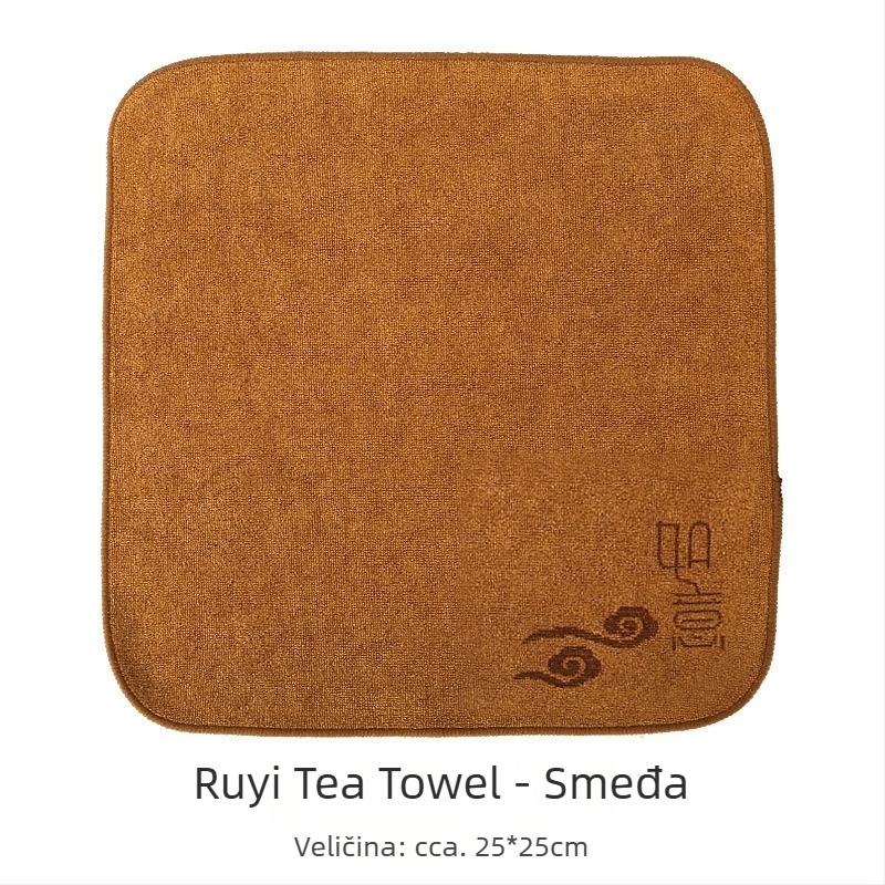 Krpa za čaj od mikrovlakana – visoko upijajuća, debeli materijal; za dasku za čaj i stol; dizajn inspiriran Ruyi