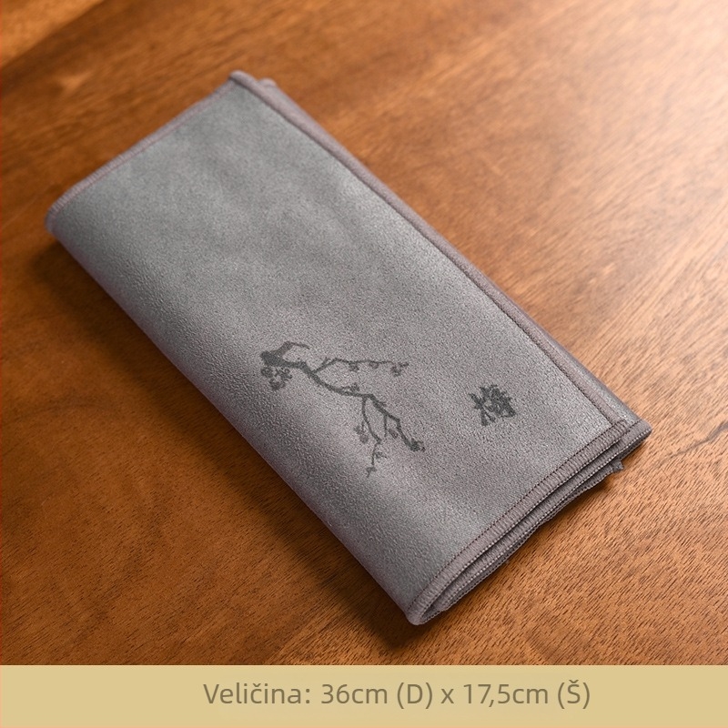 Čajna krpa – koral fleece, 450 g, upijanje 0–5 s, prilagodljiva s otisnutim logom