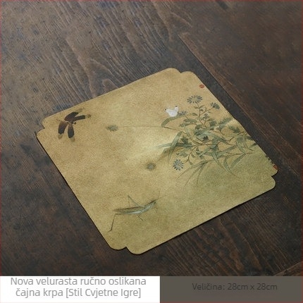 Baršunasti ručnik za čaj, upija, kineski zen stil, krpa za čaj i podloga za ceremoniju čaja