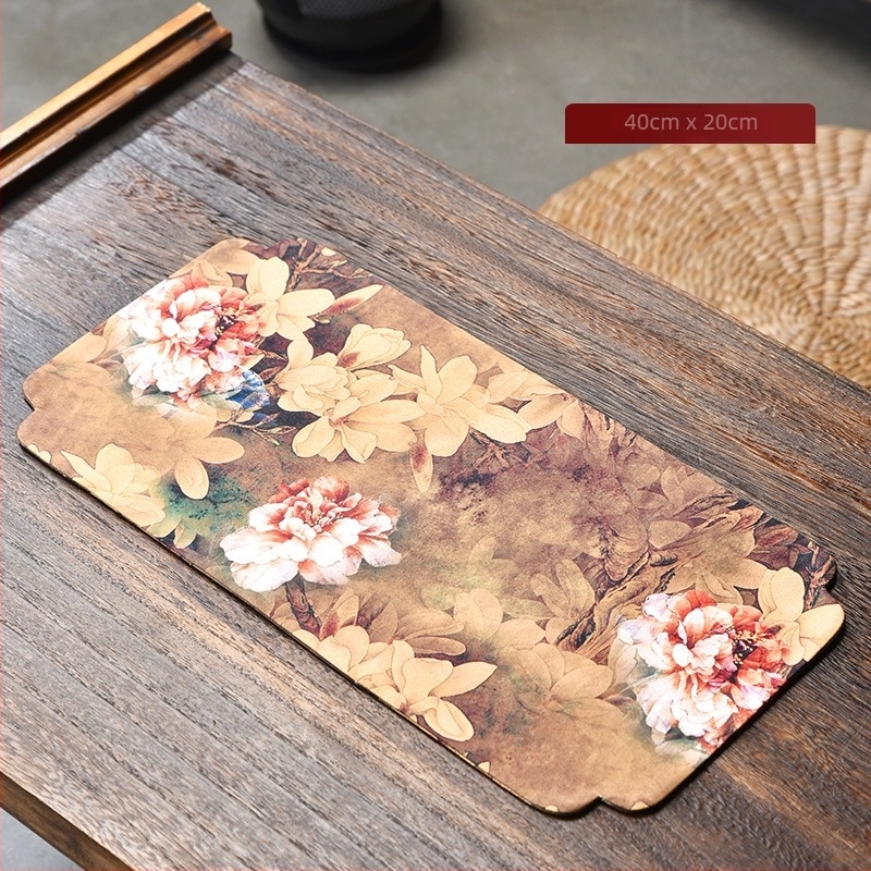 Jingkui vodootporna stolna runner za čaj, tkanina s tiskanim logom, Novi kineski stil