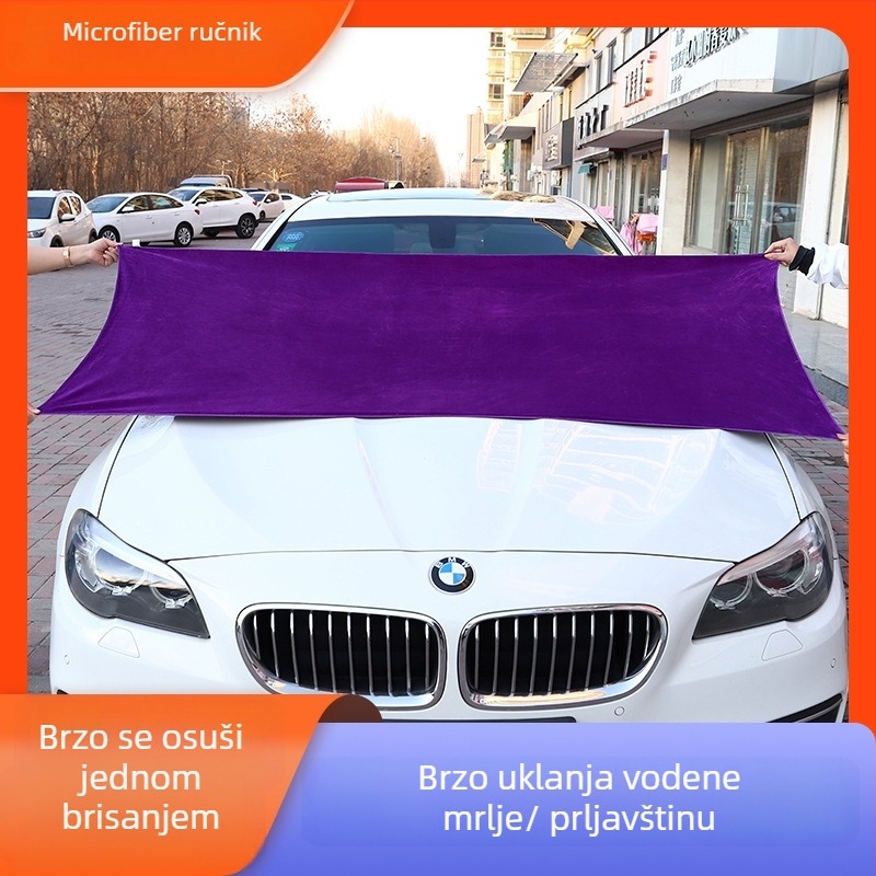 Višenamjenska mikrovlaknena krpa za auto, 300–400 g, plosno tkanje s kukom, češljana vlakna, 16 komada