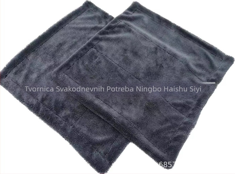 Krpa za auto od mikrovlakana, dvostrana, uvijena tkanina, za pranje automobila